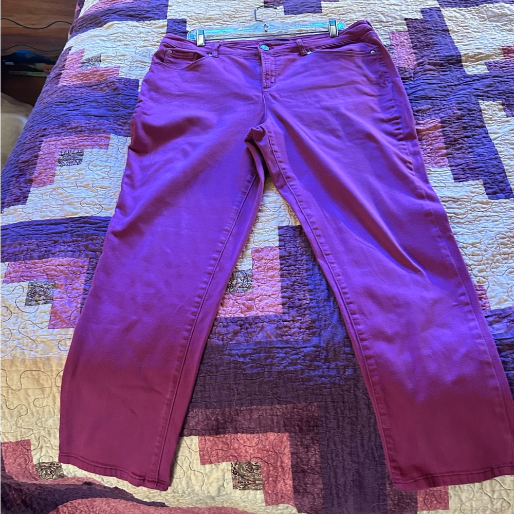 Charter Club Berry Purple skinny Ankle Jeans - 16